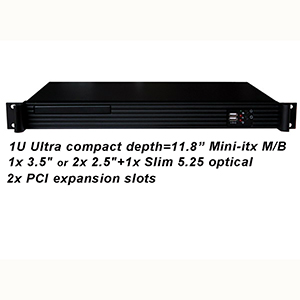  Rackmount chassis Server case 19 inch mini-itx 1U N130 